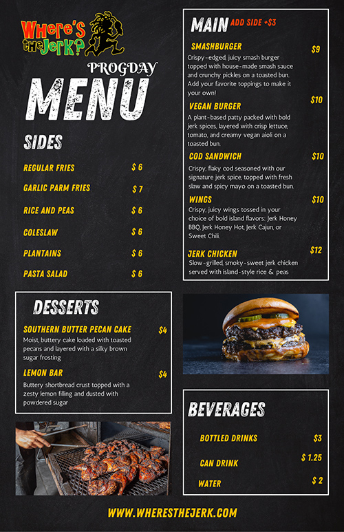 Food Vendor Menu