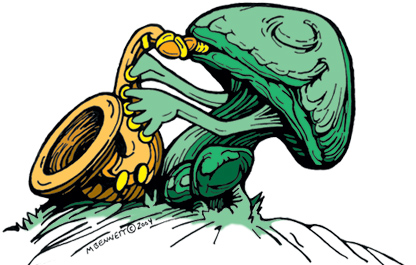 Dudley the sax playing mushroom